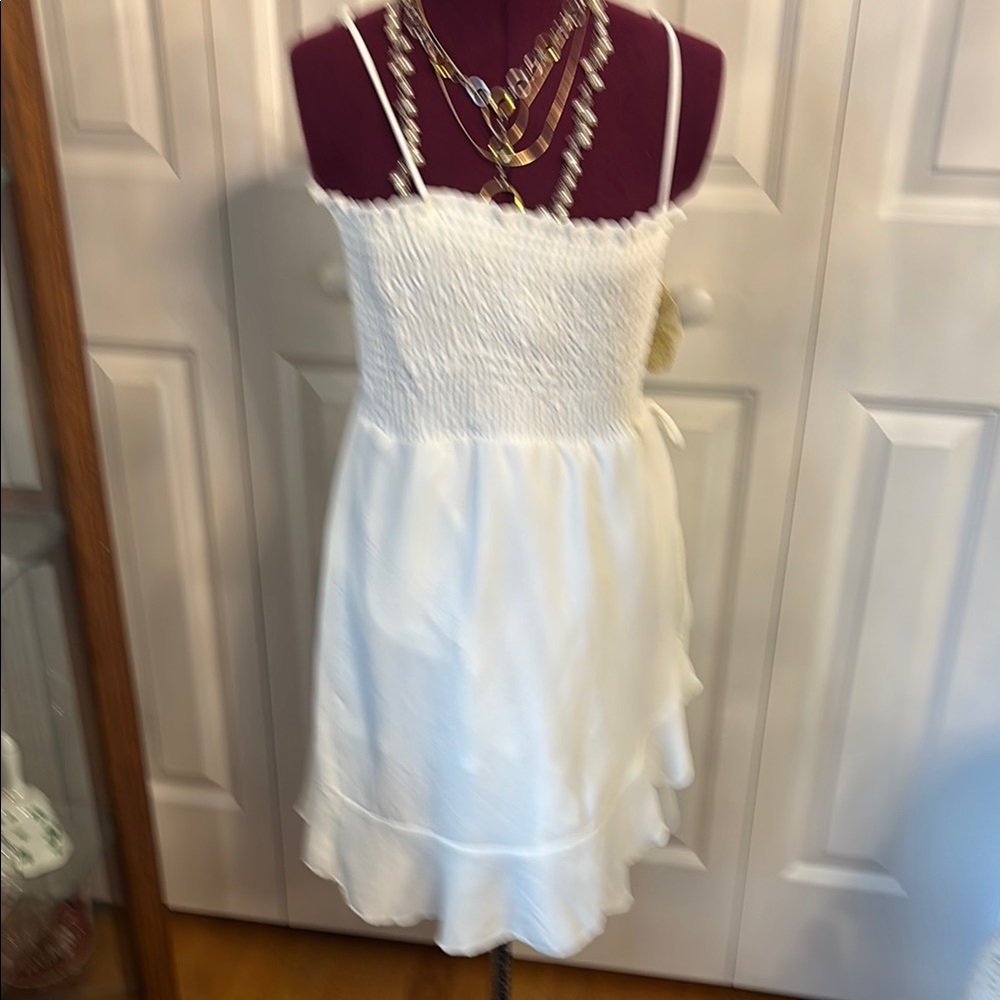 Altar'd State White Asymmetrical Dress